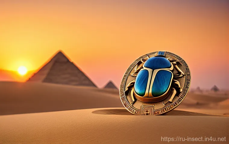 곤충 관련 유명 일화 - **Prompt: Ancient Architects of the Nile**
    An awe-inspiring aerial view, captured with a wide-an...